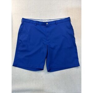 Peter Millar Shorts Men Size 42  Blue Salem Performance Flat Front Golf Classic